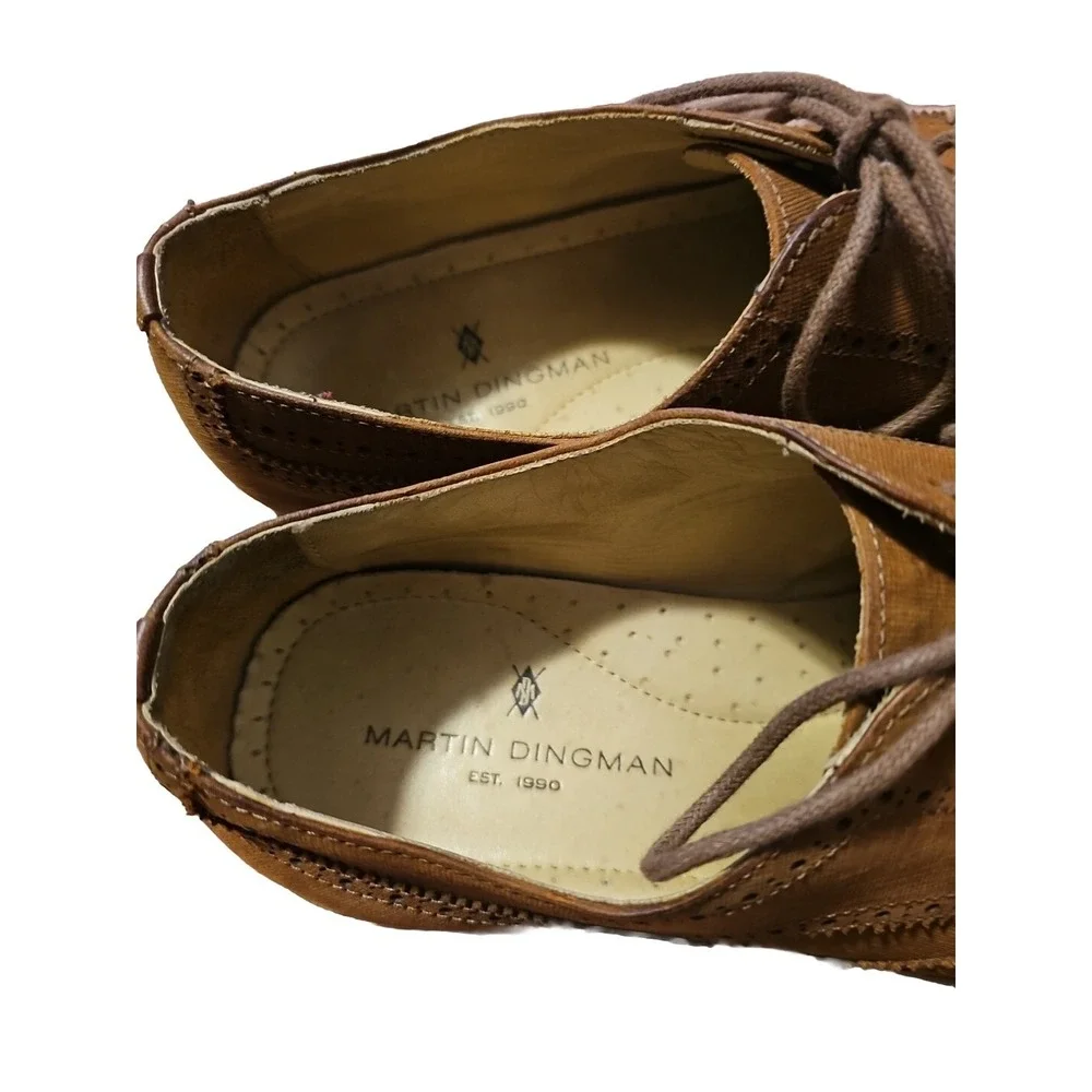 Martin Dingman Suede Wingtip Oxford Shoes Clean! Men Sz 10 Ernest‎ Teacher M04